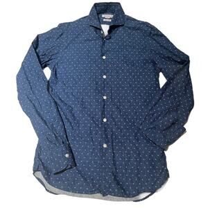 Brancaccio 100% Cotton Shirt, Slim, 38/15, doppio retorto (2-ply cotton) Italian